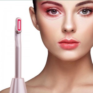 EMS Red Light Eye Wand 360 Deree Rotation, Beauty Eye Massager Wand กับ 38 ℃ ~ 40 ℃, บูสเตอร์ครีมบำรุงรอบดวงตาที่มีความร้อน/vibrαtion/โหมดสีแดง